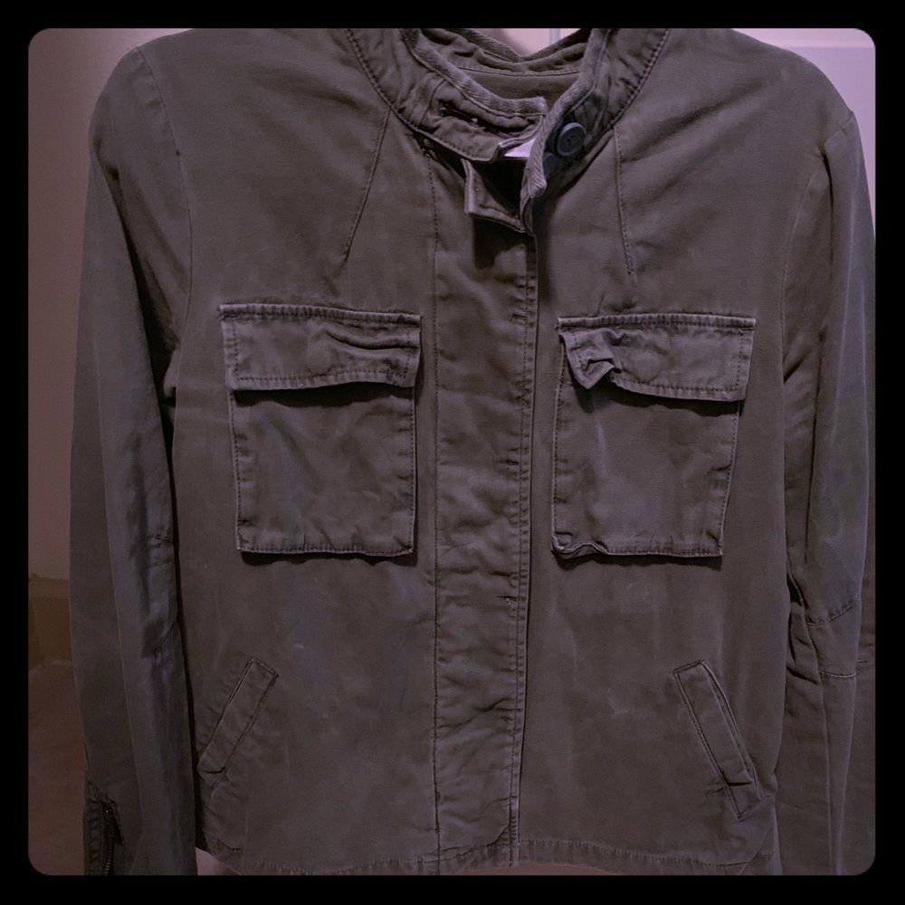 Army green military style jacket , Urban size M